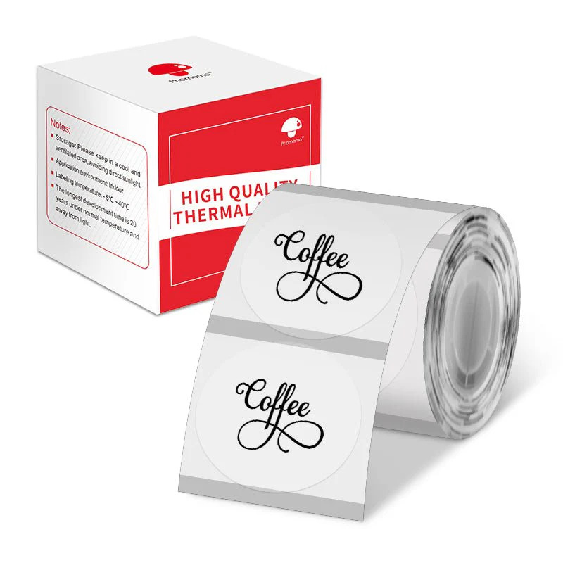 50 X 50 Mm Şeffaf OVAL Termal Etiket 150 Adet - Phomemo M110/M120/M150/M200/M220/M221